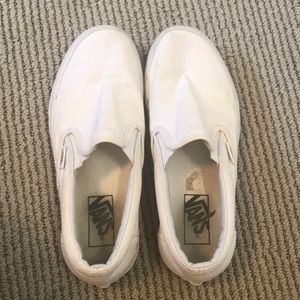 White slip on vans